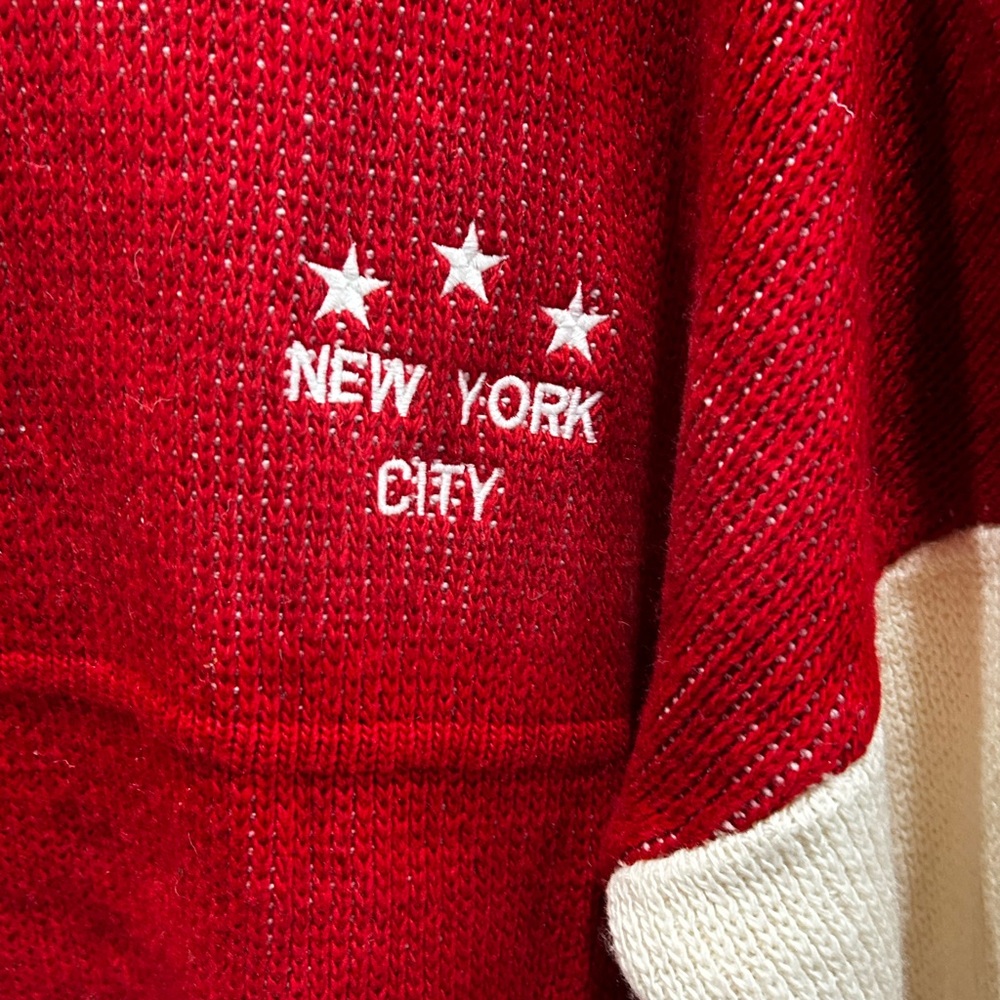 New Spirit Jersey Oversized New York Knit Sweater Size S - Picture 5 of 8